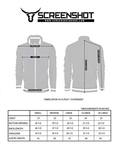 Screenshotbrand Mens Hip Hop Premium Slim Track Jacket