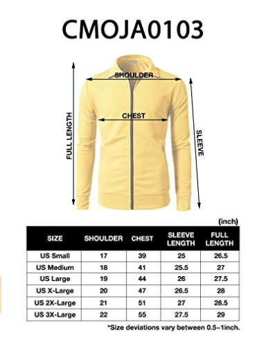 H2H Mens Active Slim Fit Track Jacket Zip-up Long Sleeve