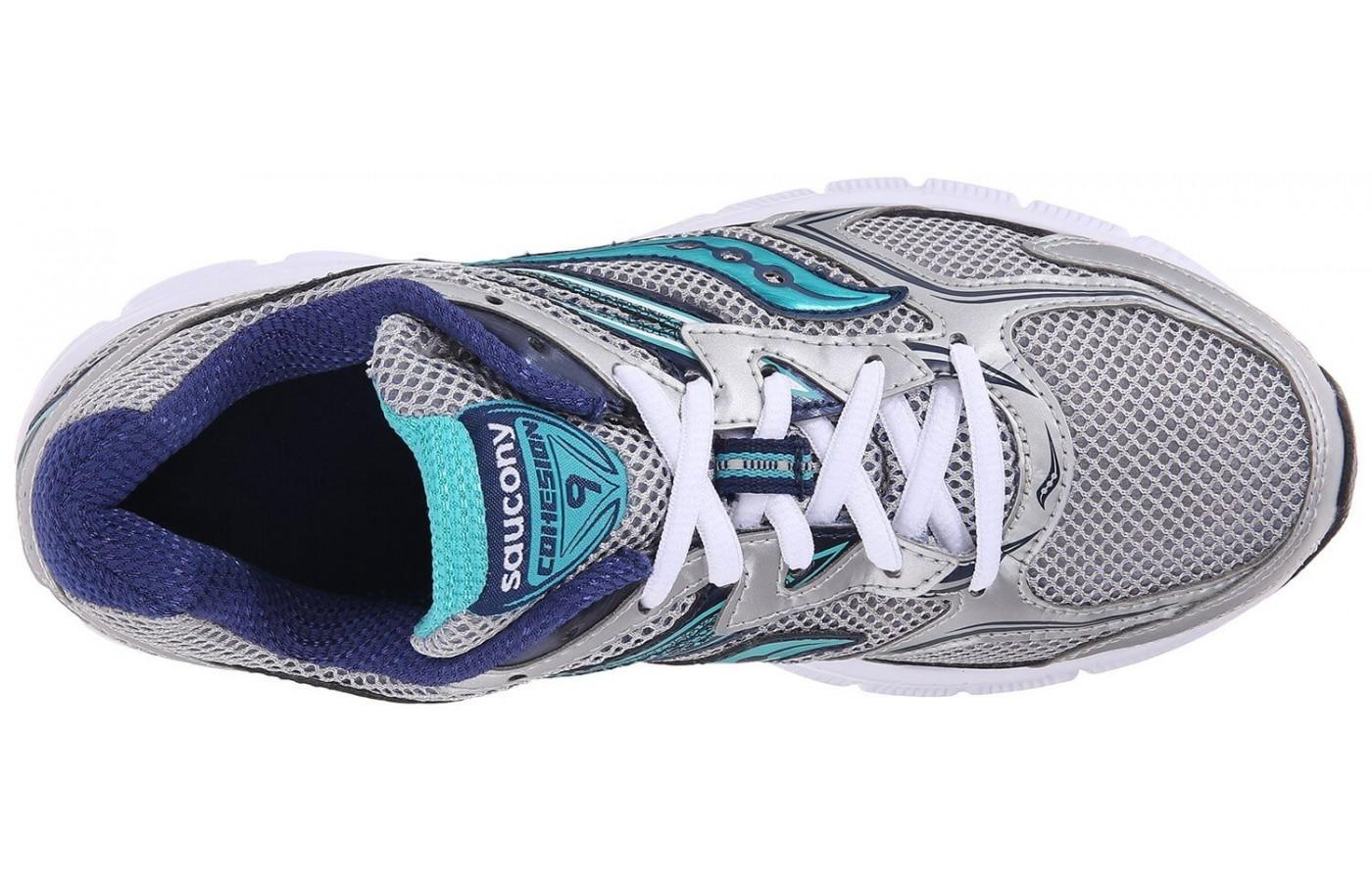 The Saucony Cohesion 9 has an extra-stable heel cup in the sole.