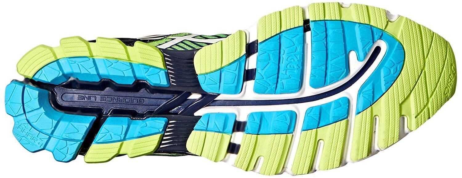 the Asics Gel Kinsei 6 has numerous flex grooves cut into the outsole for a great amount of flexibility