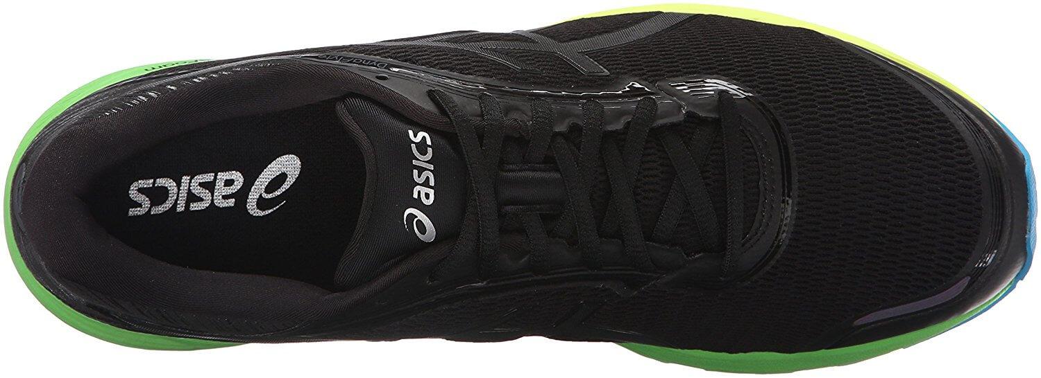 the upper of the Asics Dynaflyte is breathable and comfortable on a long run