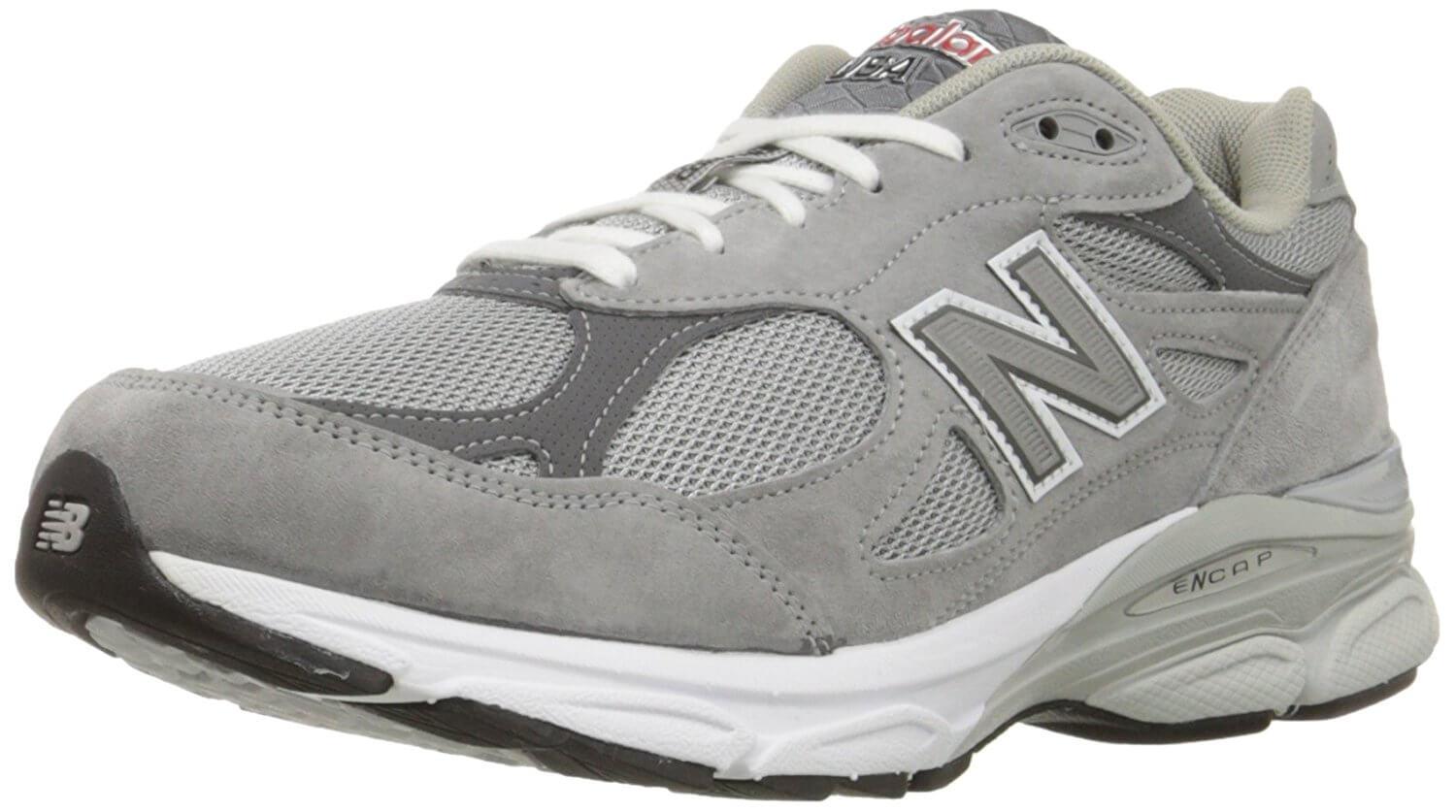 A three quarter perspective of the New Balance 990v3 running shoe