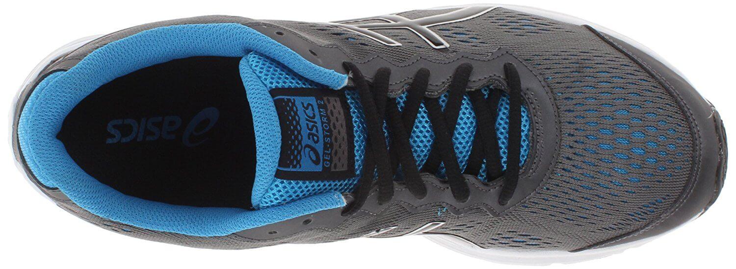 Asics Gel Storm 2 padded tongue protects from lacing tightness