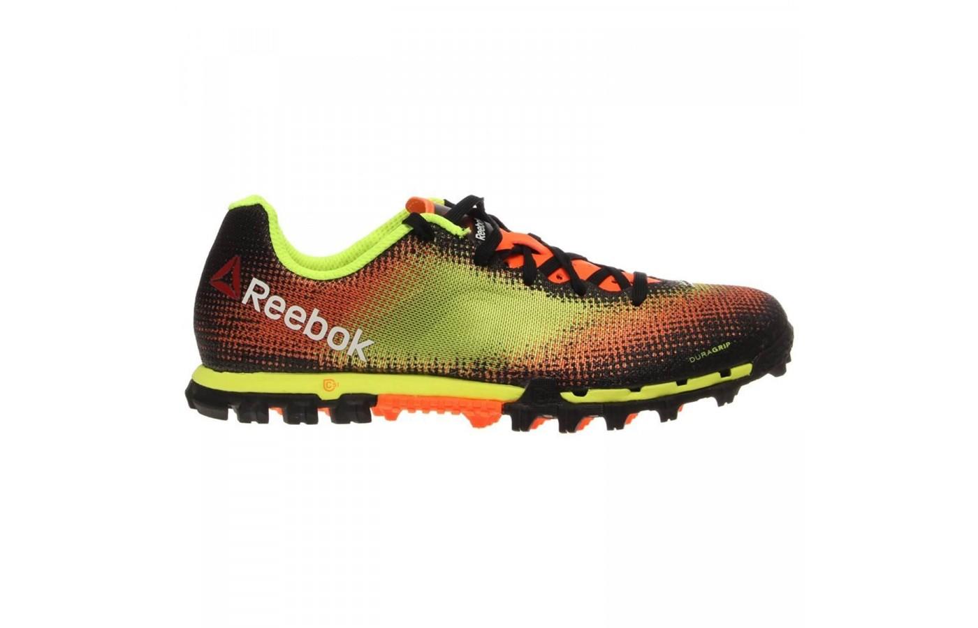 The H2O drainage ports quickly remove water and mud from the Reebok All Terrain Sprint.