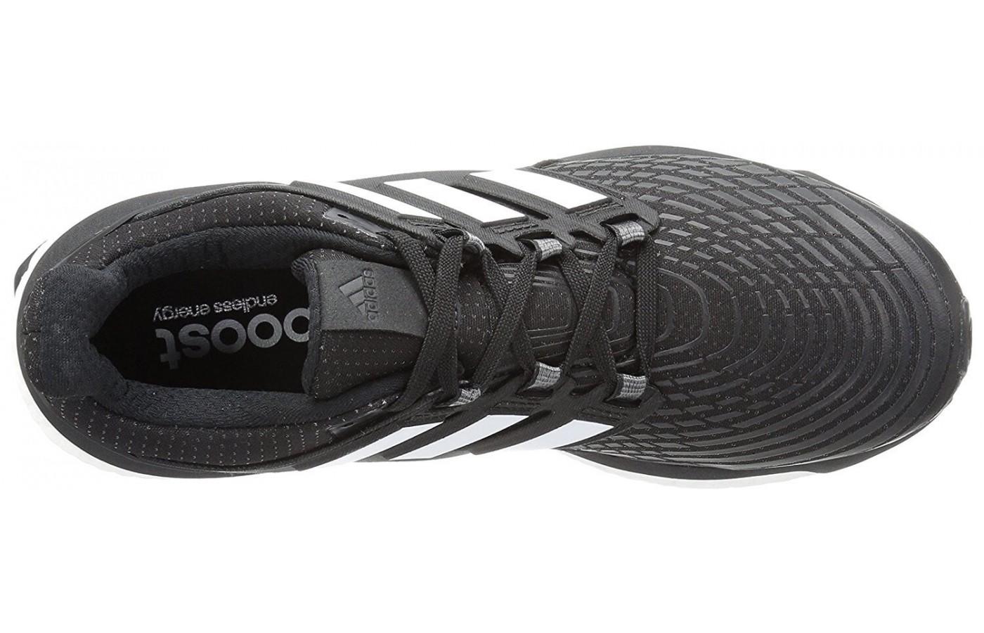 the Adidas Energy Boost has a stretchy, sock like upper