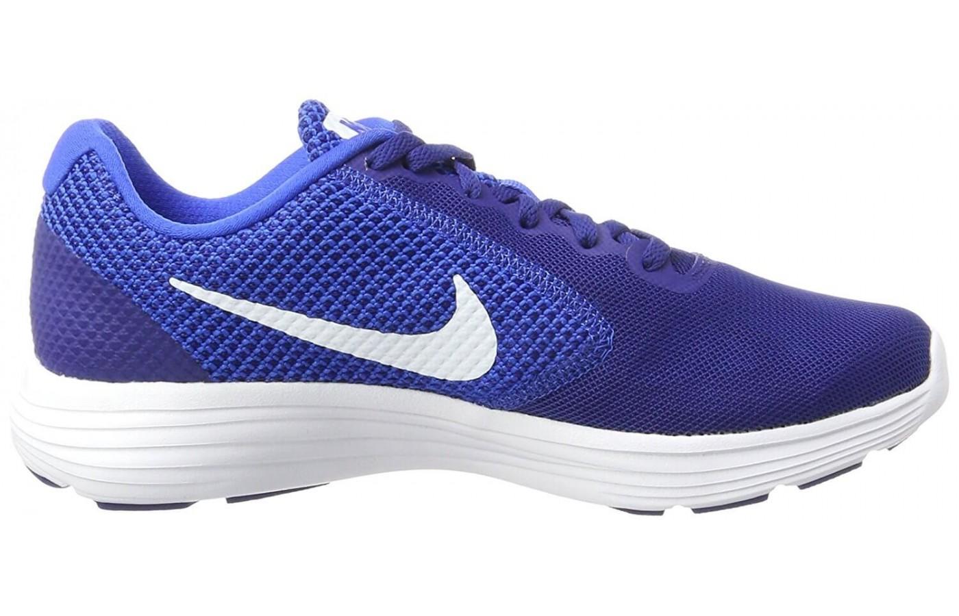 The Nike Revolution 3 in men's cobalt blue version