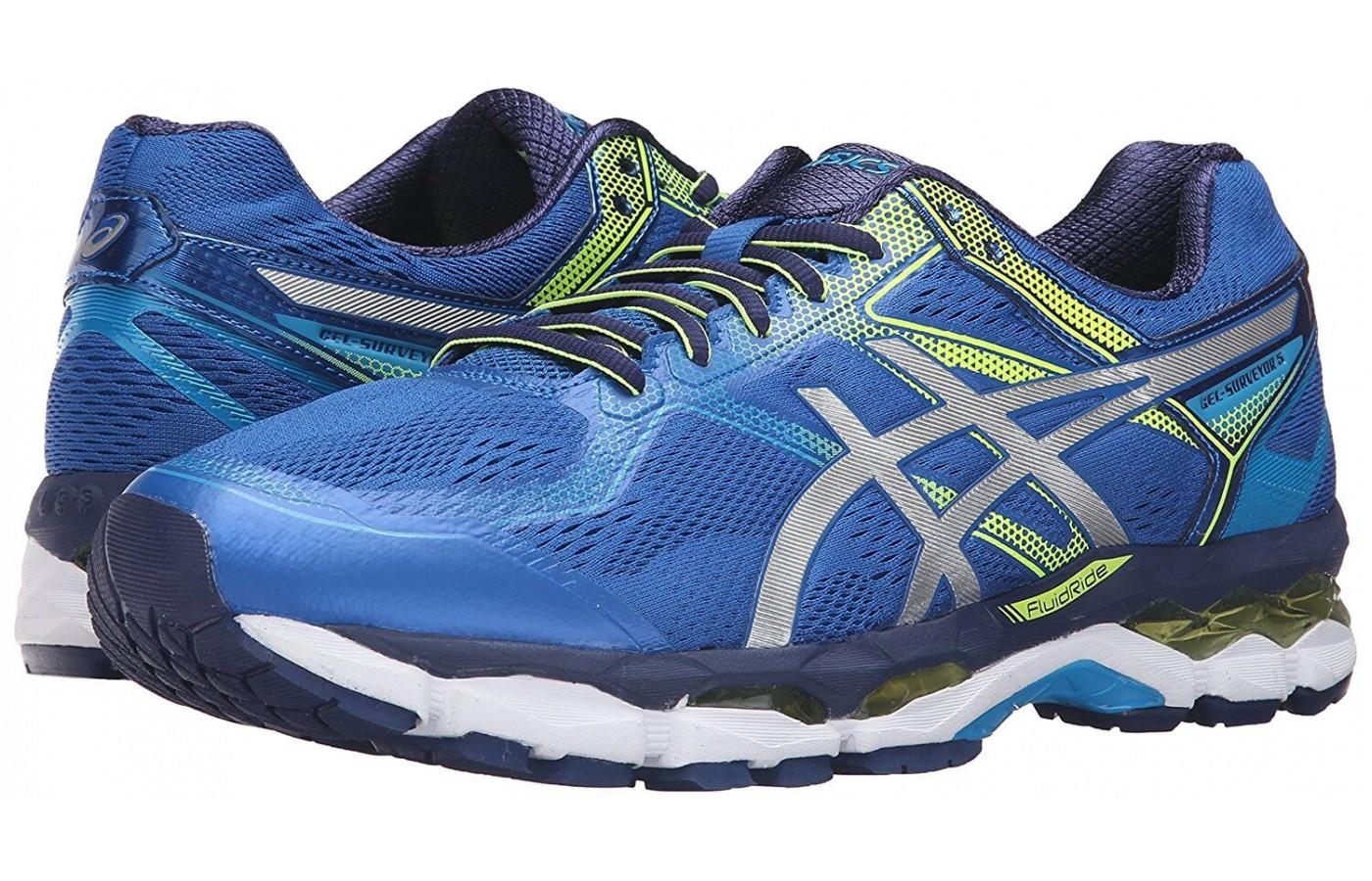 The ASICS GEL-Surveyor 5, one of the brand's most reliable running shoes for serious trainers. 