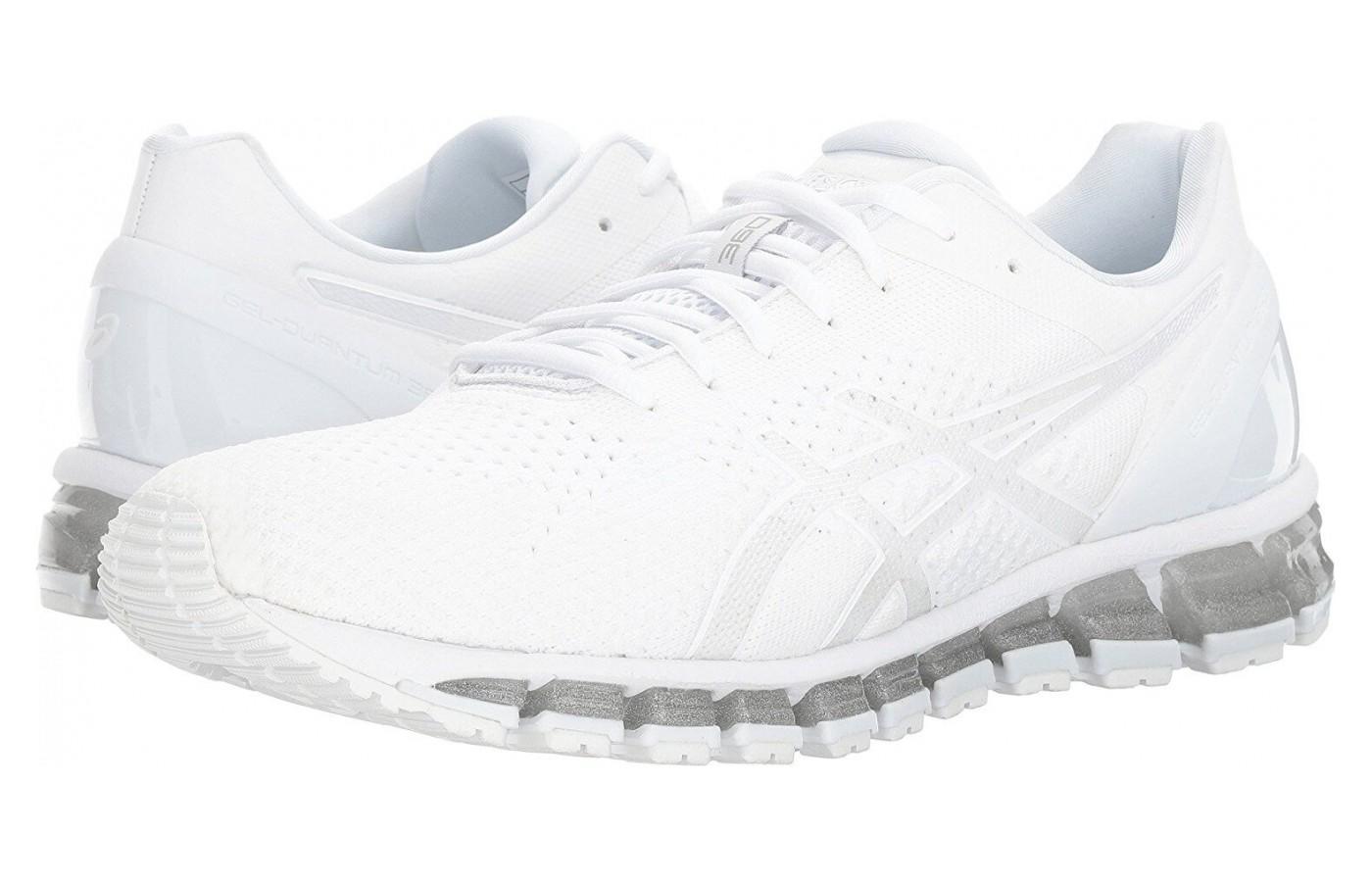 The Asics Gel Quantum 360 Knit has gel cushioning in both the rearfoot and forefoot