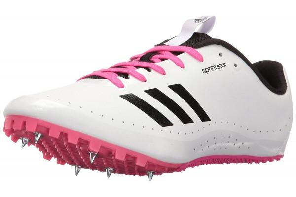 The best Adidas running spike shoes include the Sprintstar running shoes. 