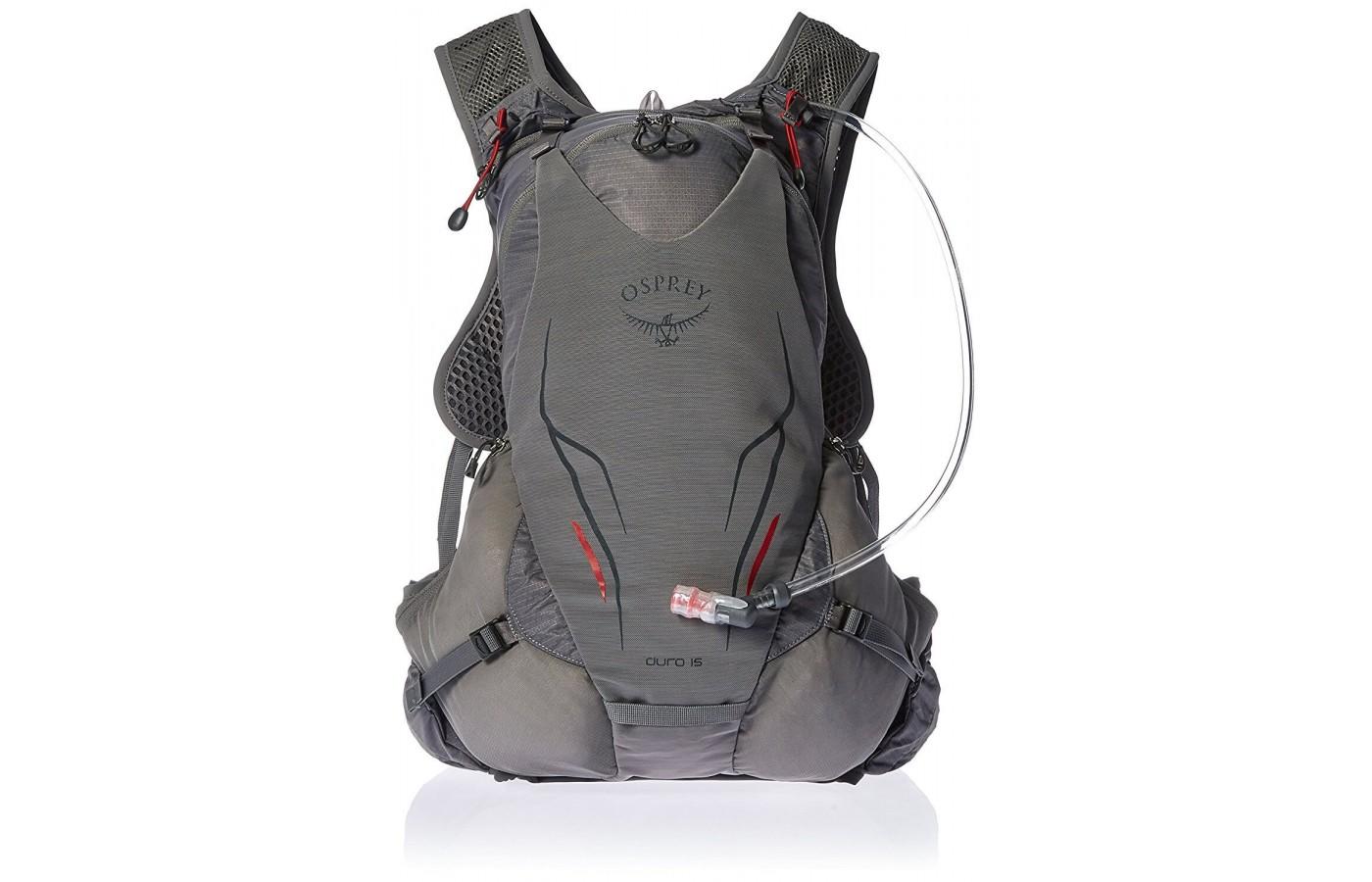 The Osprey Duro 15 features a separate hydration sleeve that fits a 2.5L reservoir (included)
