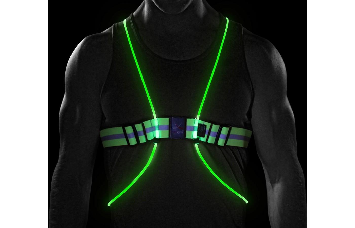 The vest is powered by 2 CREE LED bulbs that are electricity and heat free. 