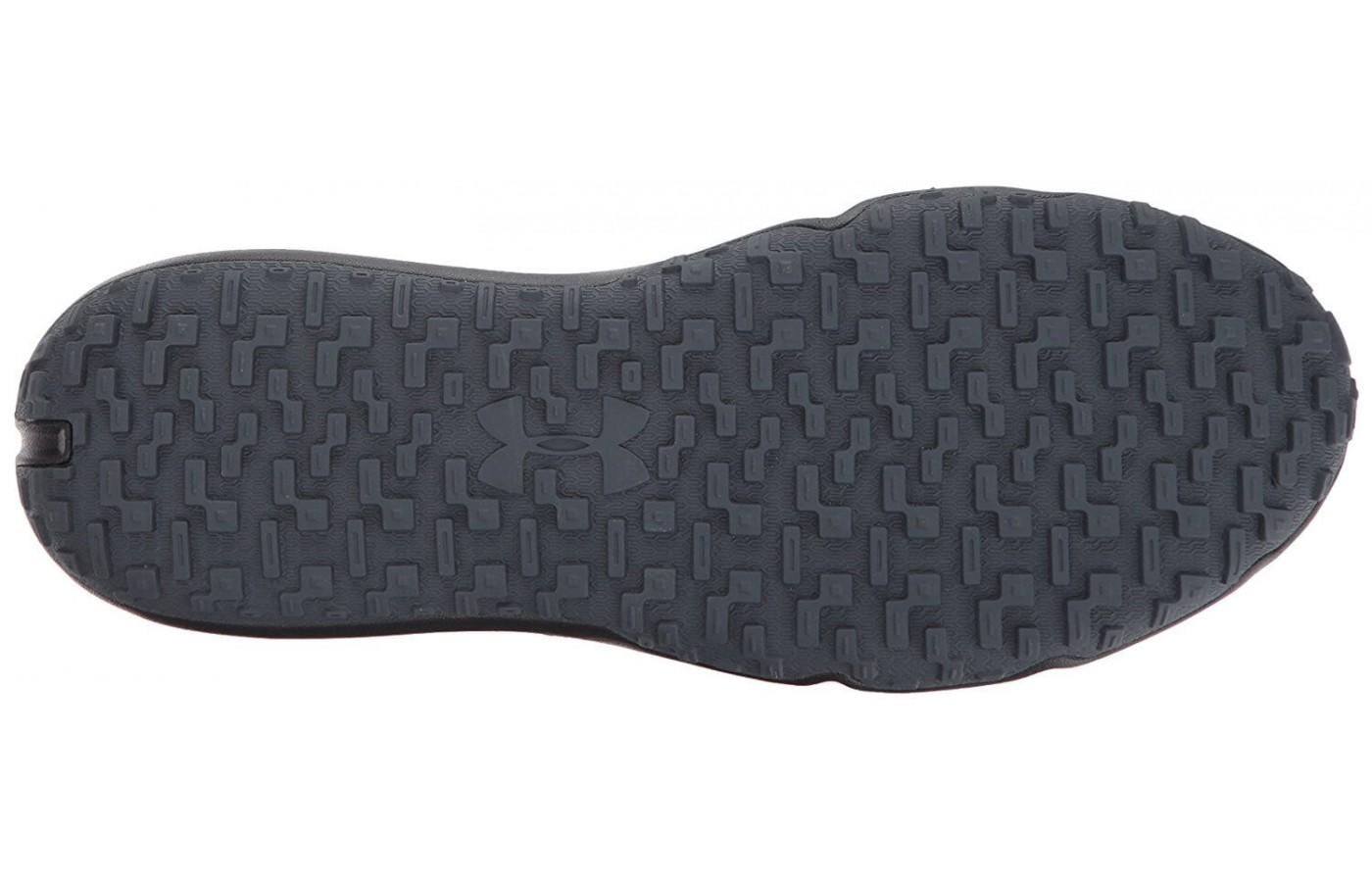 The outsole of the Under Armour Toccoa is similar in style to many trail runners.