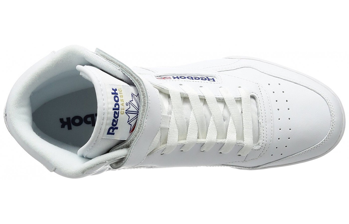 The Reebok Ex-O-Fit Hi features an ankle strap for support