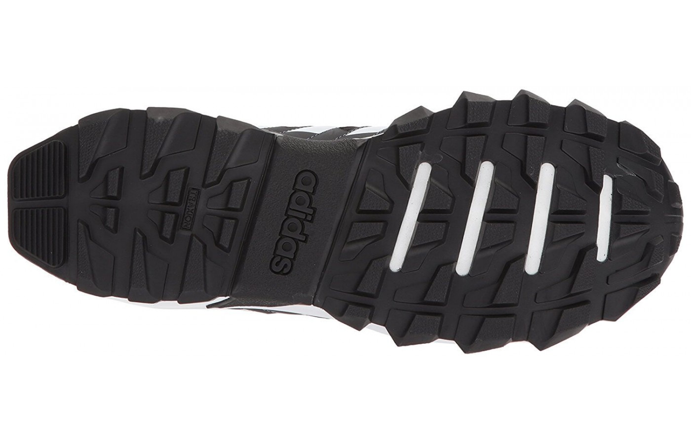 this shoe has deep tread grooves.