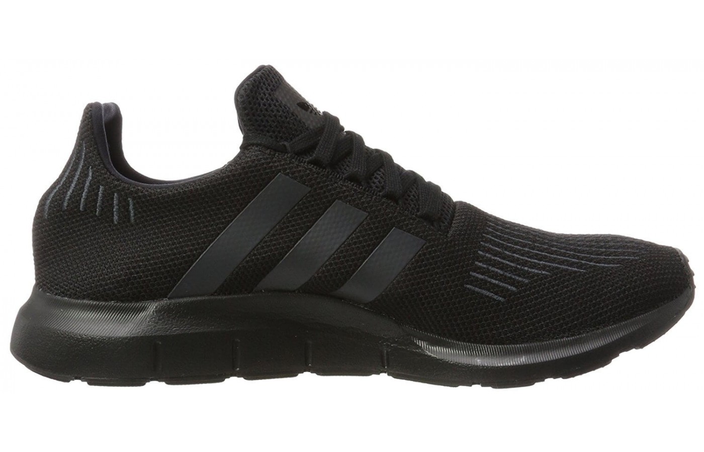 The Primeknit used for the Adidas Swiftrun Primeknit upper is lightweight and highly breathable.