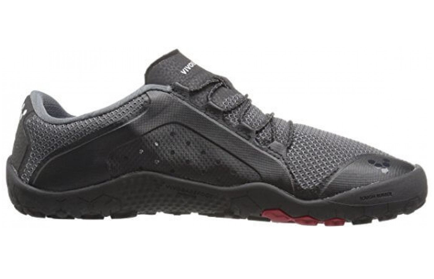The Vivobarefoot Primus Trail FG has a mountain lace with toggle 