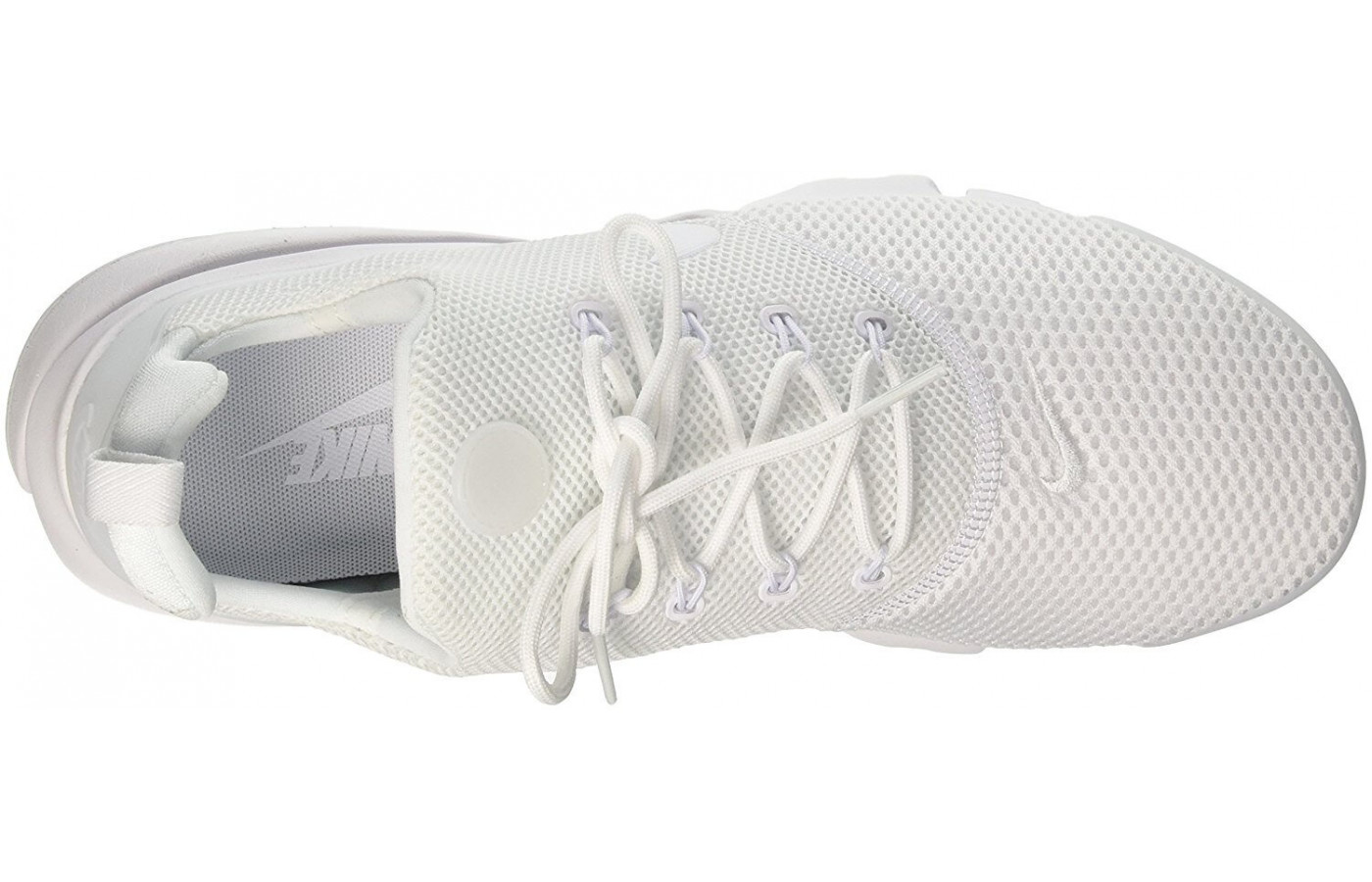 The breathable upper features a stretchy mesh. 