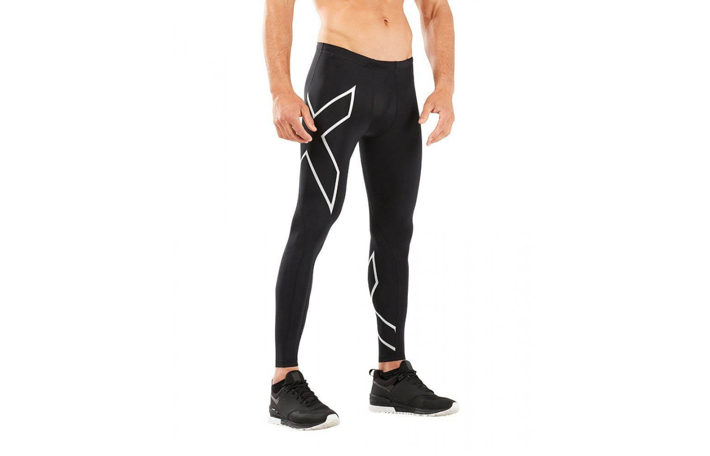 The 2XU Compression Tights are made from a mixture of nylon and elastane.