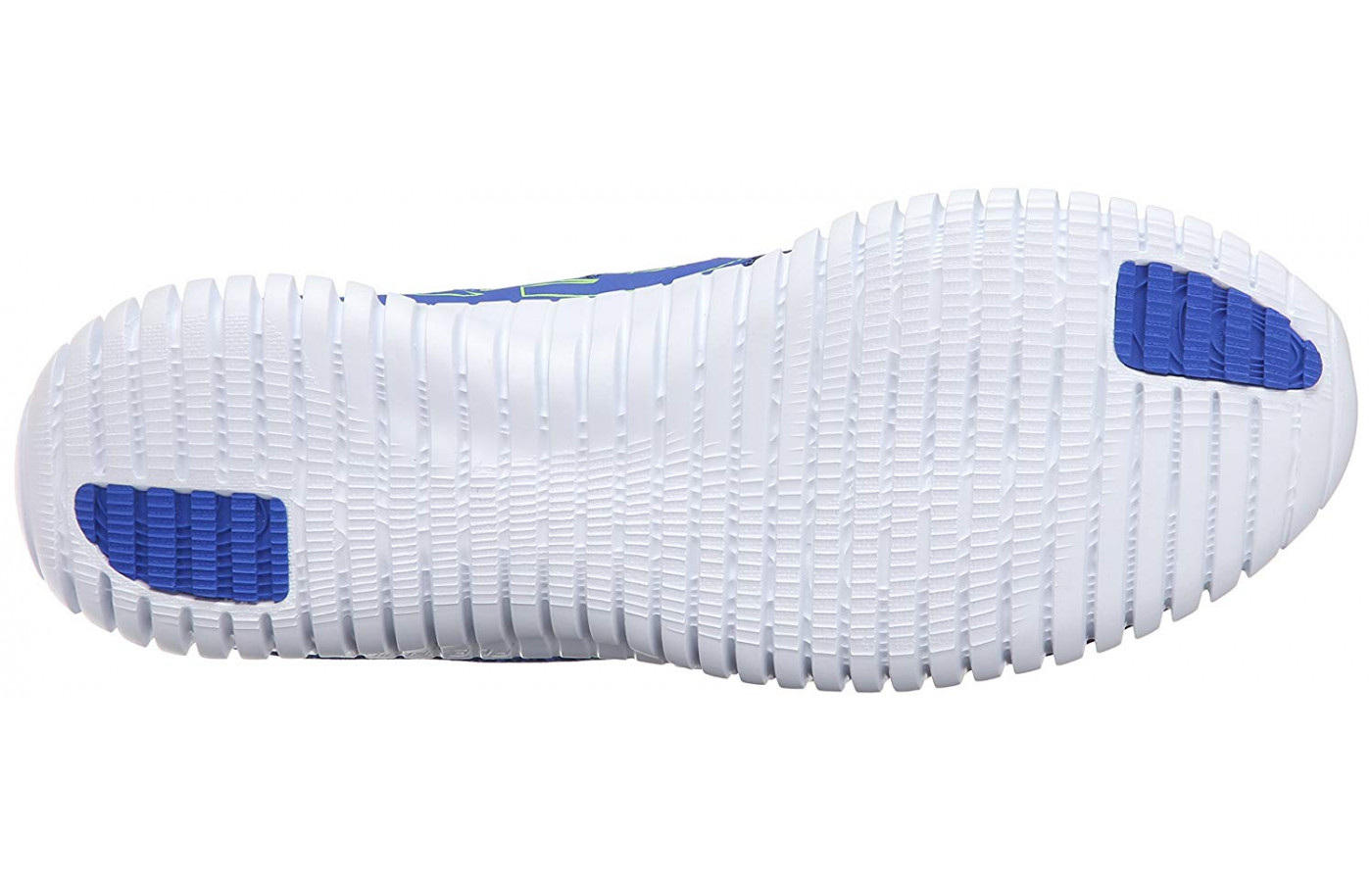 The outsole is lined with multiple flex grooves