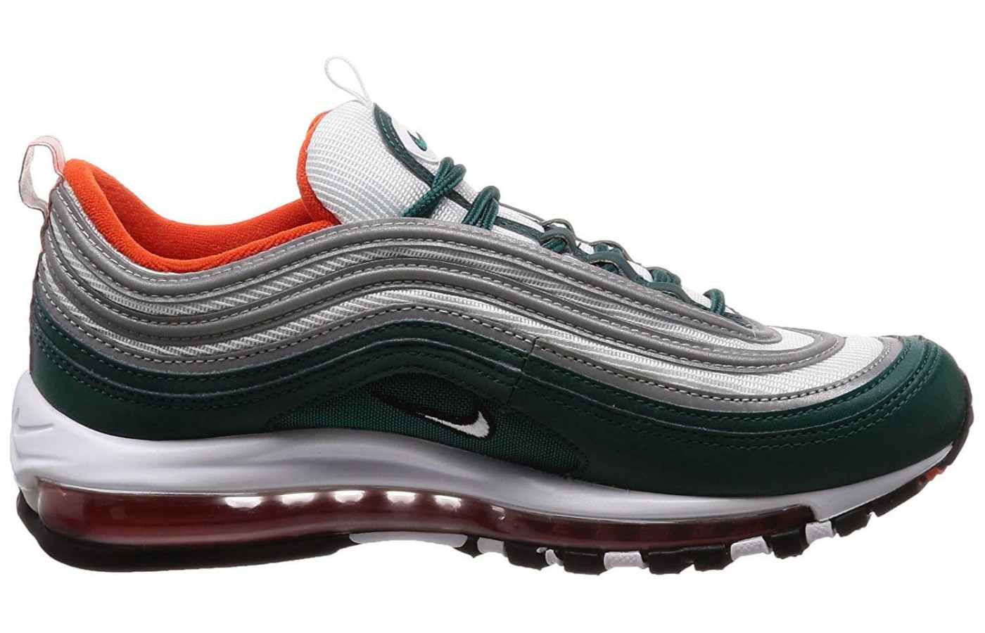 The Air Max 97 features Air Max cushioning throughout the length of the foot