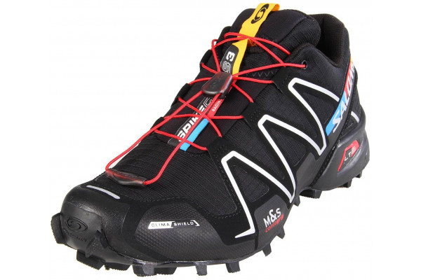 The Salomon Spikecross 3 is a tough-looking sneaker with both breathable and water-resistant features in its upper.