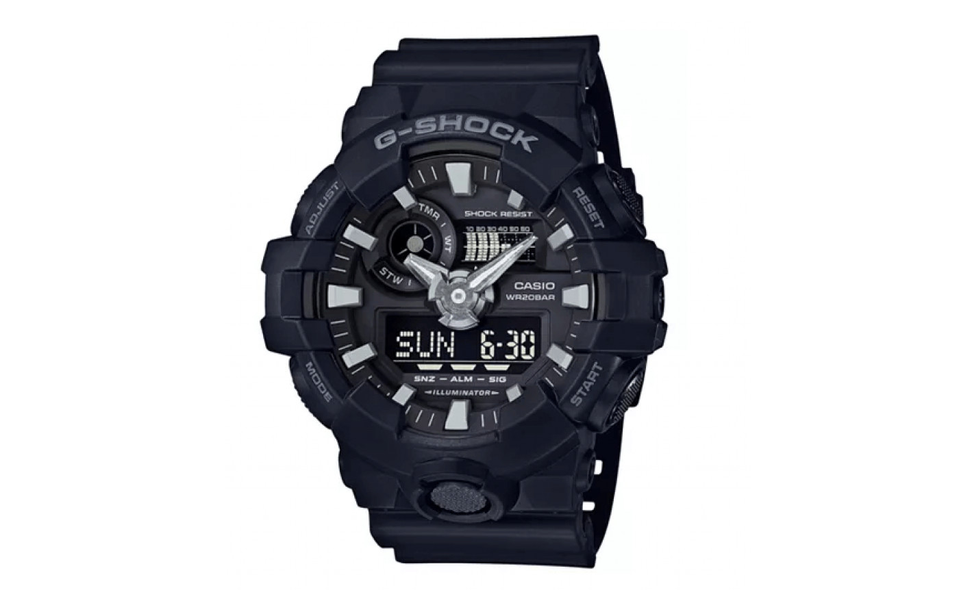 The G-Shock GA700-1B is available in several colorways