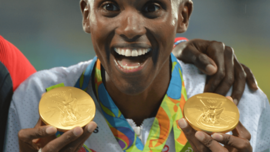 Mo Farah gold medals running