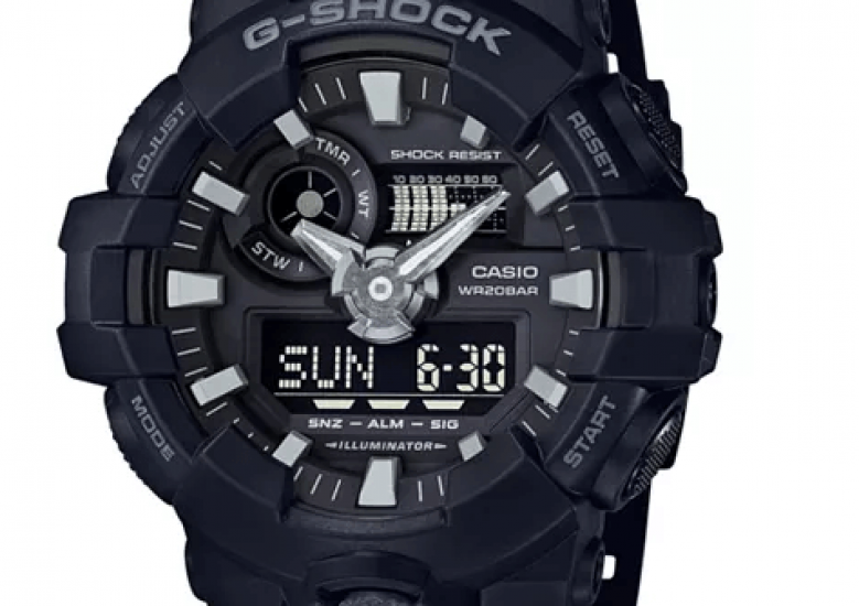 The Casio G-Shock GA700-1B is a military-style watch that's both durable and versatile.