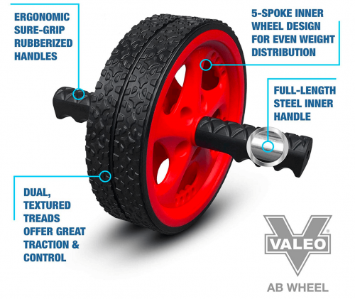 Val Exercise and Fitness Wheel with Easy Grip