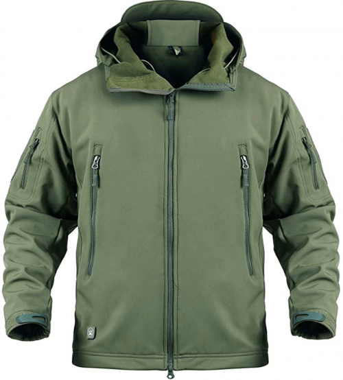 ReFire Gear Men's Army Special Ops Military Tactical Jacket Softshell Fleece Hooded Outdoor Coat