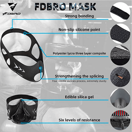 FDBRO Training Mask Fitness for Running specs