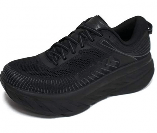 HOKA ONE ONE Men's Bondi 7 Running Shoes Black/Black 10.5 M US