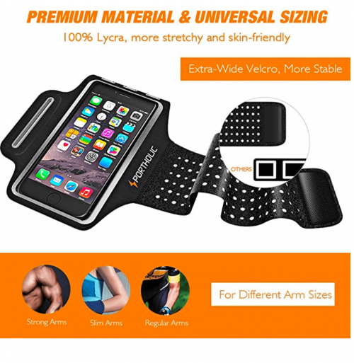 Running Arm Bands for Cell Phone, Adjustable Workout Phone Holder Arm Case for iPhone 11/11Pro Max/Xs Max/XR/X/8/7/6s Plus Sports Jogging Band for Samsung Galaxy S20/S10/S9/S8 Plus