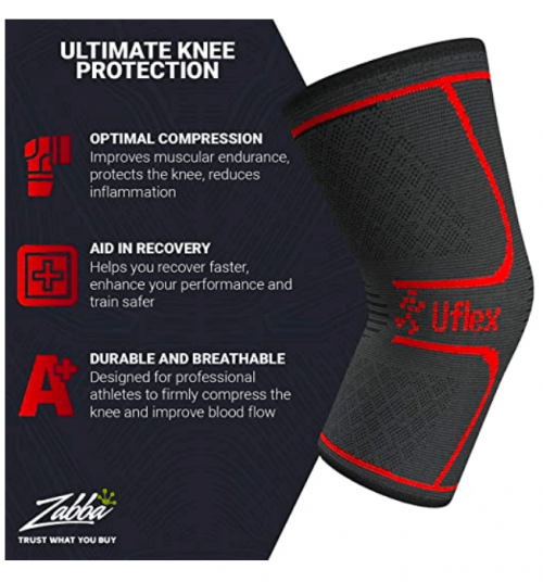 UFlex Athletics Knee Compression Sleeve Support for Running