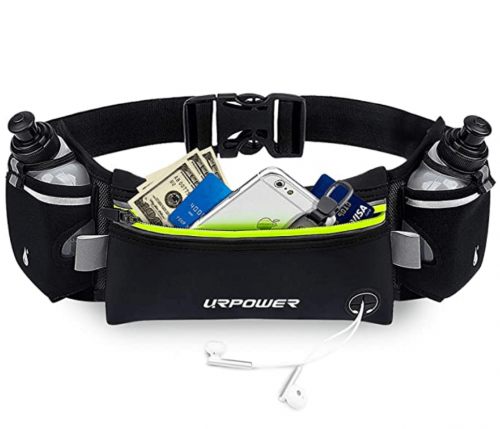 URPOWER Upgraded Running Belt with Water Bottle, Running Fanny Pack with Adjustable Straps