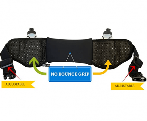 FitTech Gear Hydration Belts for Runners | Super 2 BPA Free 10oz Water Bottles | Free Jump Rope |