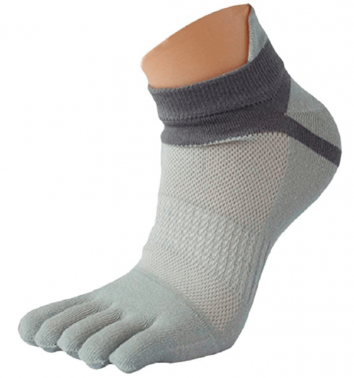 Lookatool MenMesh Meias Sports Running Five Finger Toe Socks