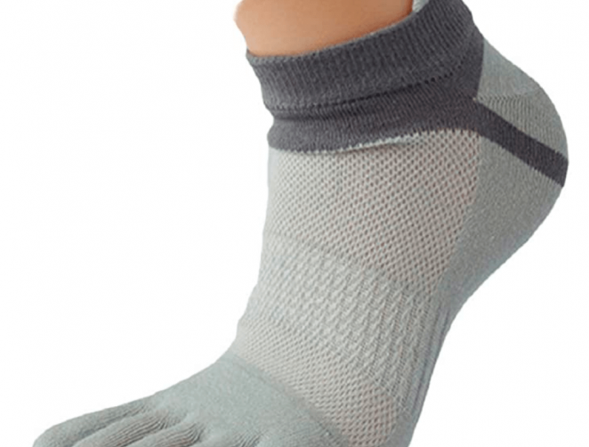 Lookatool MenMesh Meias Sports Running Five Finger Toe Socks