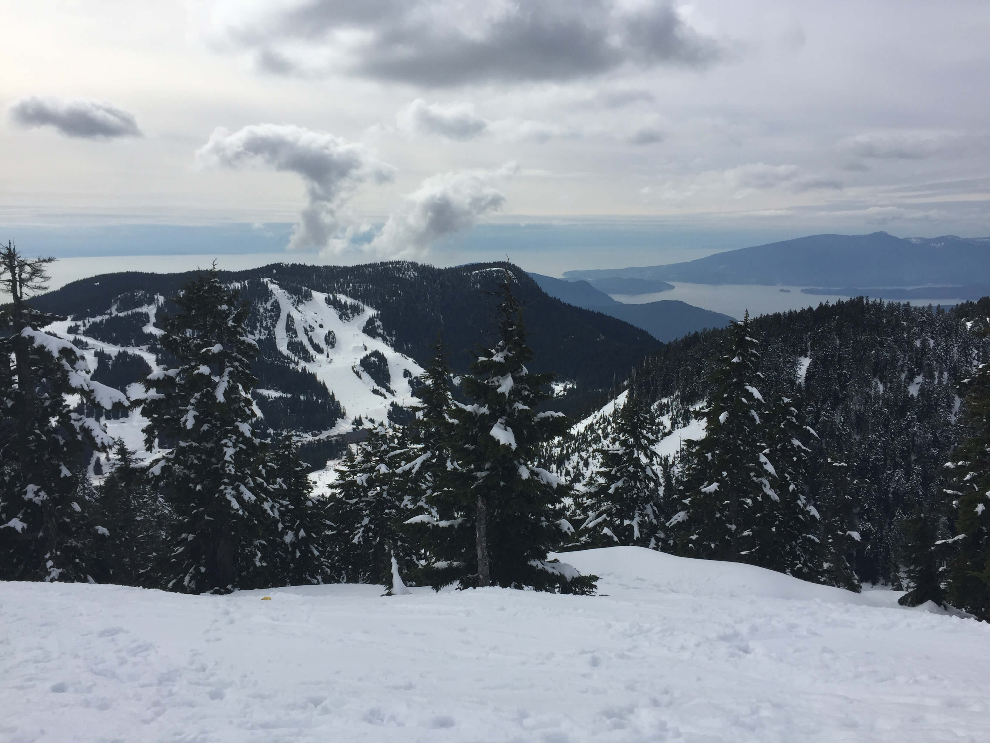 Mt Seymour, BC, with various winter trails