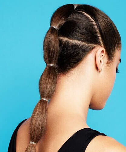 Segmented ponytail