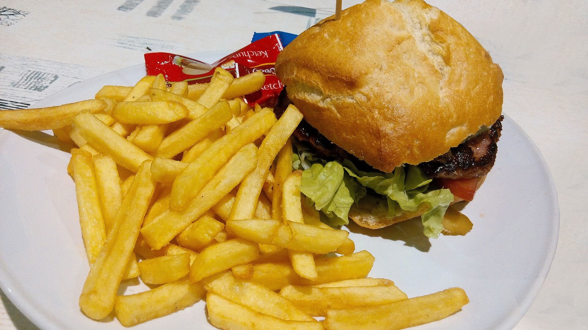 burger and fries junk food