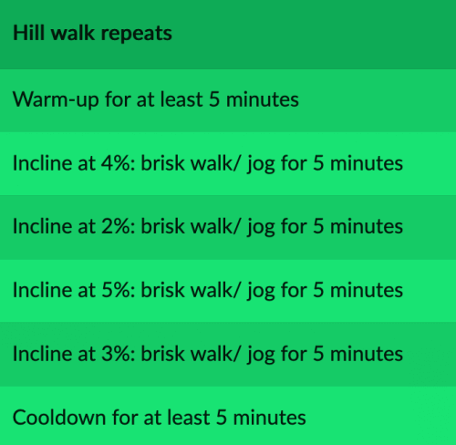 treadmill workout