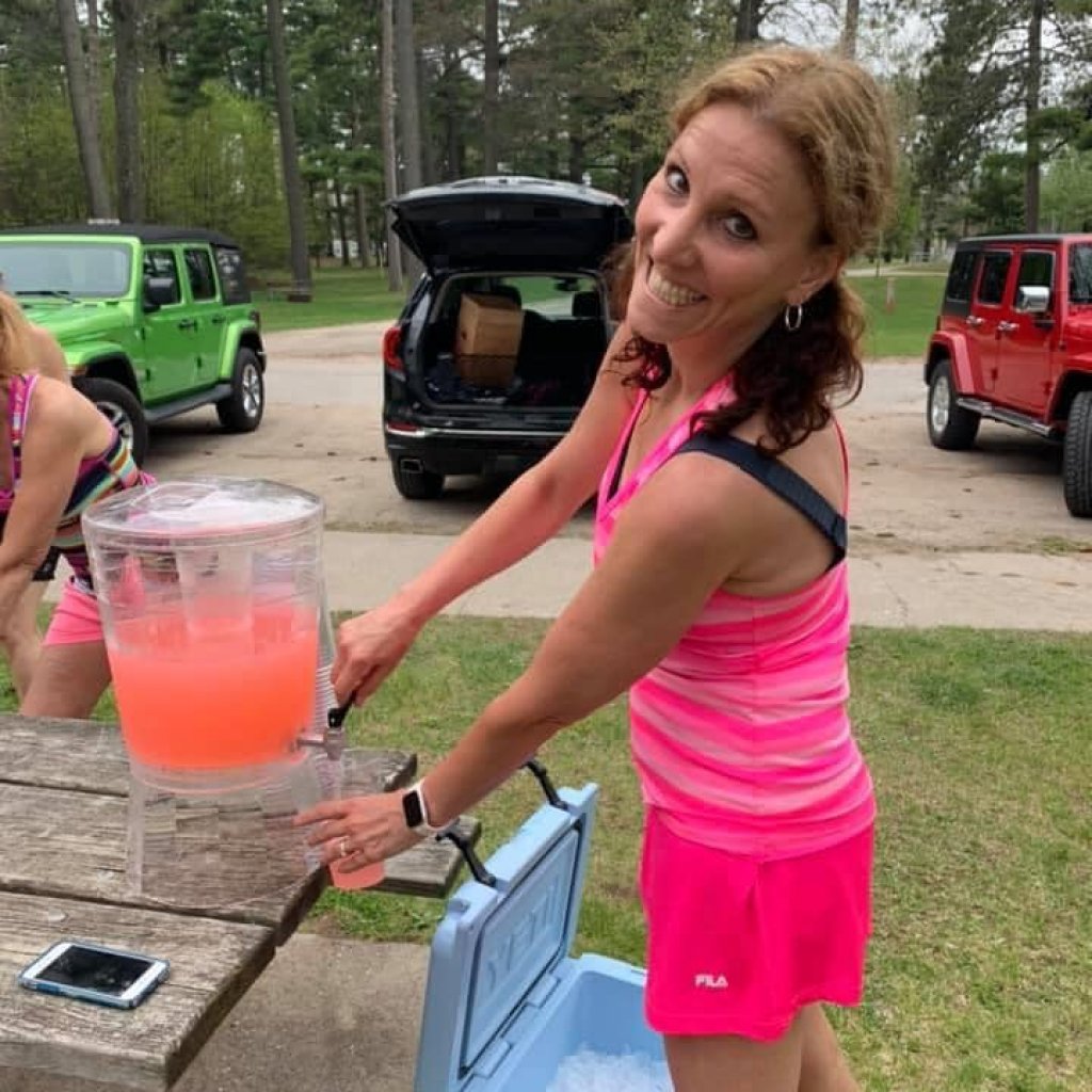 pink themed run right down to the spiked pink lemonade
